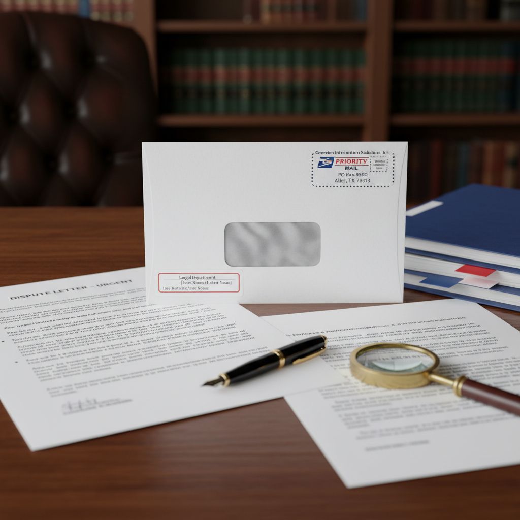 Credit dispute letter process showing how credit repair companies submit disputes
