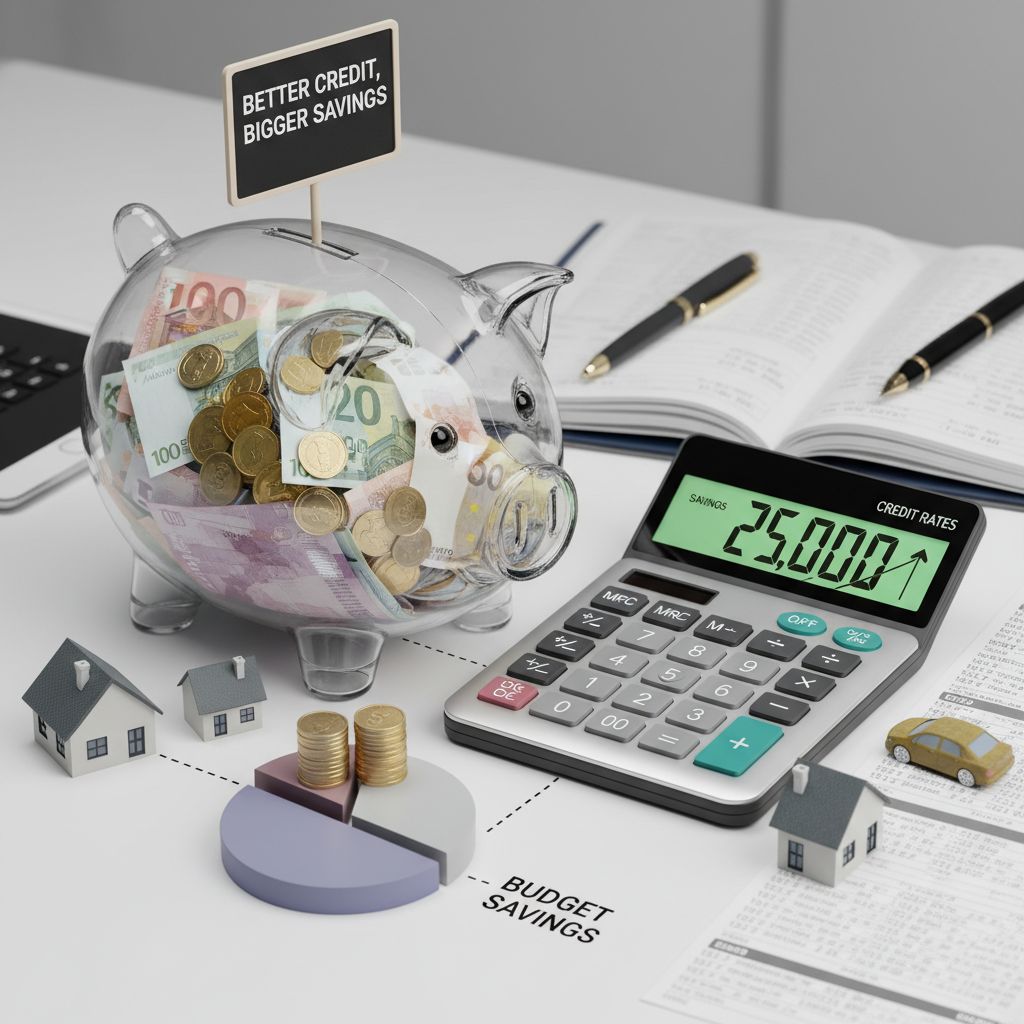 Credit repair money savings showing how improved credit saves thousands on loans
