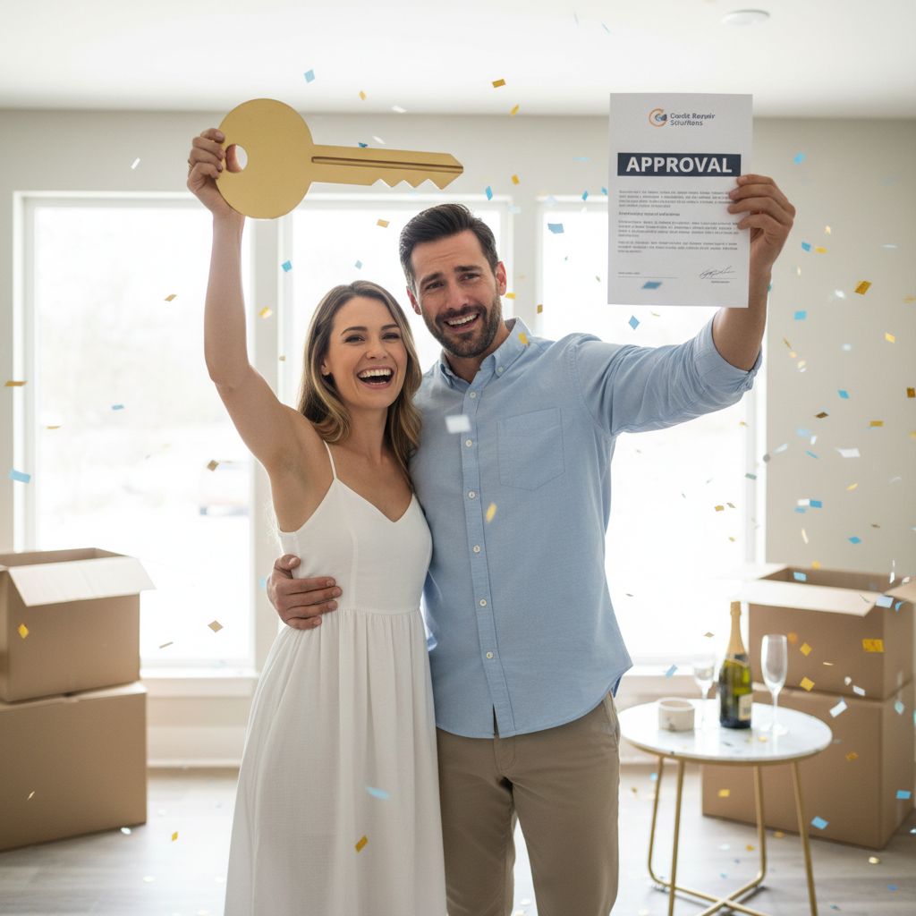 Credit repair success story showing mortgage approval after credit improvement